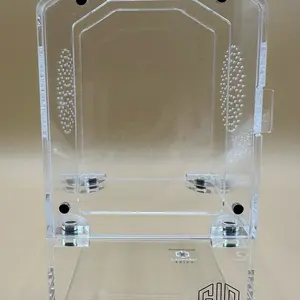 “Small Spood Barn” 4x4x7” Tarantula Cribs Jumping Spider Enclosure Clear Acrylic Habitat for Pet Spiders