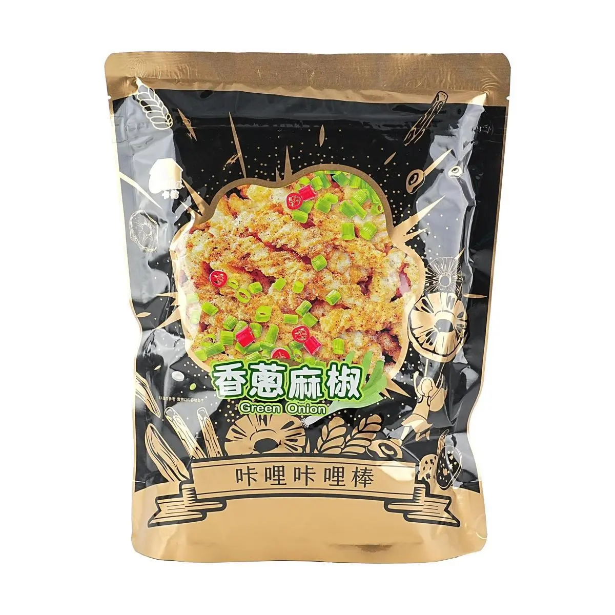 CACHA Taiwan Crispy Snack Sticks - Scallion & Sichuan Peppercorn Flavor (130g) | Savory Crunchy Taiwanese Food