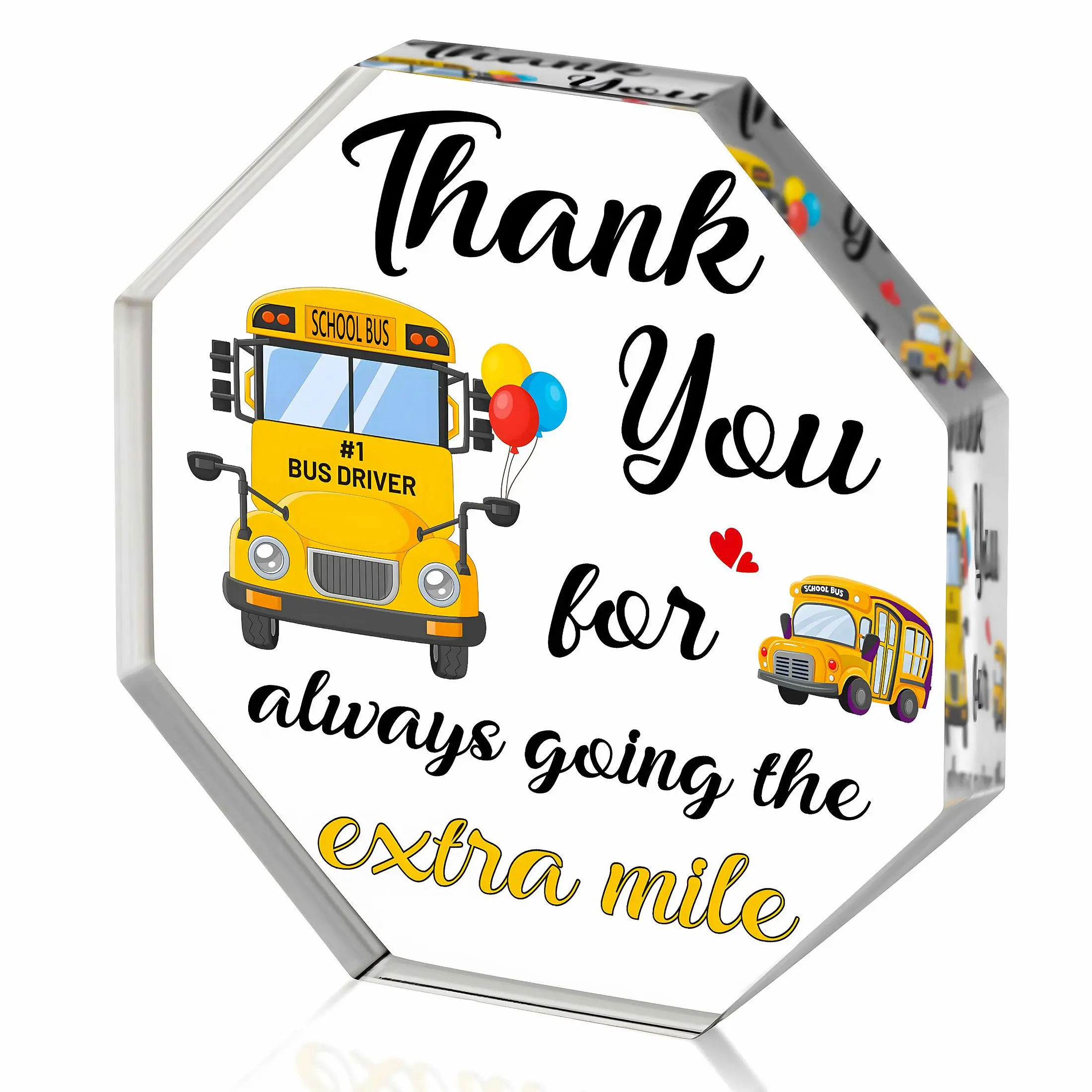 Bus Driver Retirement Gift, Acrylic Heart Plaque, Decorative Plaque, Acrylic Signage Plaque, Inspirational Gift for Bus Driver, Sympathy Keepsake for Grieving Families, Memorial Decor for Home