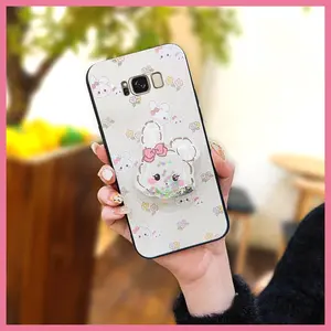 Dirt-resistant Kickstand Phone Case For Samsung Galaxy S8 Plus/S8+/SM-G9550 phone lens protection glisten Silicone protective Glitter Back Cover quicksand Simplicity Anti-dust TPU