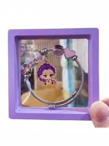 2026 New K-POP: "KPOP Demon Hunters" Style Open Bracelet with Cartoon Diamond Pendant for Women, Stainless Steel Jewelry, Xoxo Style Bracelet