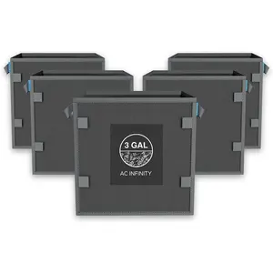 AC Infinity Square Heavy Duty Fabric Pots for Healthier Root Structures