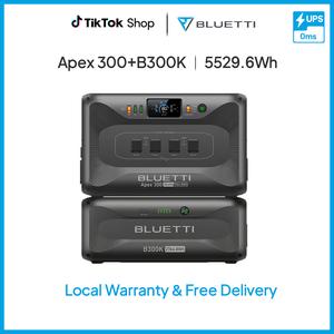 BLUETTI Solar Generator Apex 300 & B300K (2025 New), 5529.6Wh LFP Battery Backup with 6 3840W AC Outlets (7680W Surge), 120V/240V Dual Voltage Output, Modular Power for Home, RV and Emergencies summergarden
