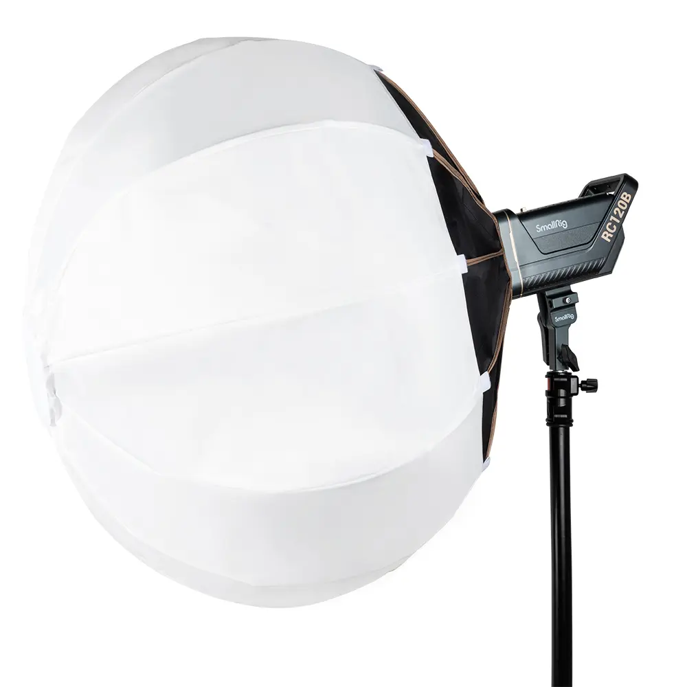 SmallRig 90cm Lantern Softbox Lighting Accessory - Quick Install & Quick Release, Fabric Barn Doors, Fabric + Alloy Light Modifier for SmallRig RC 120B,120D,220B,220D Cob LED & Other Bowens Mount Lights (270° Beam Angle)