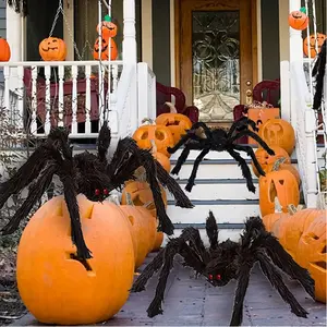 3-Pack Giant Fake Spider Halloween Decoration - Spooky Furry, suitable for indoor and outdoor decorations, yard parties, and room accents.