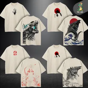 Collection Godzilla Vintage Washed Tee crafted from premium heavyweight washed cotton for a soft vintage texture and relaxed oversized fit, fresh new release highlighting durable fabric quality