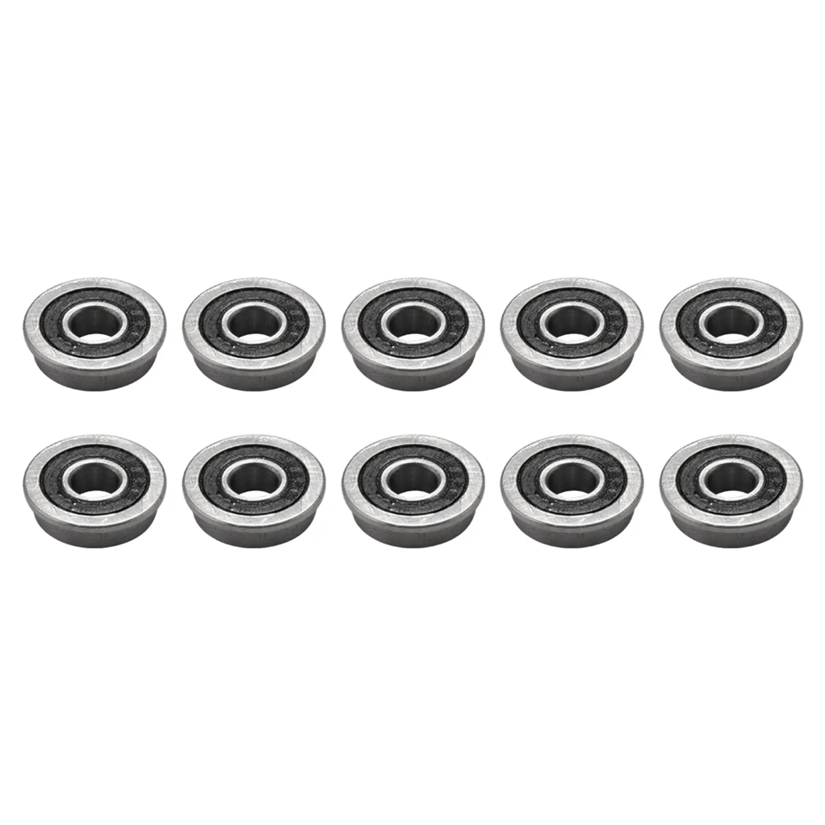 10Pcs F695-2RS Rubber Sealed Flanged Miniature Deep Groove Ball Bearings, 5x13x4mm, Sealed Grease for Mounting on VORON Mobius 2/3 3D Printers (for Voron Users)