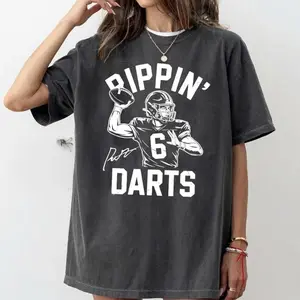 JDart Rippin Darts Unisex Vintage Comfort Colors Shirt – Pigment Dyed for That Faded Retro Look, New York Football Meme T-Shirt, Y2K Game Day Rap Tee with 90s Streetwear Vibe