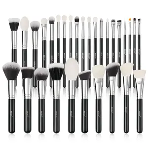 BEILI Makeup Brushes 30Pcs Professional Makeup Brush Set Premium Synthetic Kabuki Foundation Blending Brush Face Powder Blush Concealers Eye Shadows Make up Brush Set (Black) BEILI