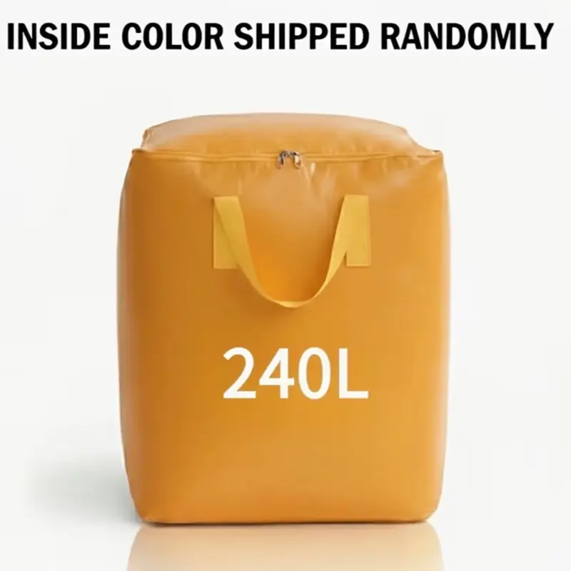 Heavy Duty Moving Bags - 210GSM, Full-Open Side Zipper, 240L Waterproof Foldable Storage Totes, Moving Boxes Alternative for College Dorm Move-In & Home Organization