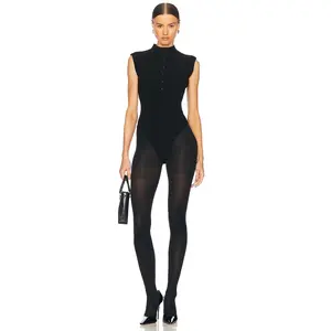Helsa Cassidy Knit Bodysuit in Black