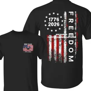 ✨[100% cotton][Graphic Tee]250 Years America Anniversary T-Shirt, 250th Independence Day Freedom Tee, Semiquincentennial Celebration 1776-2026 Shirt, Patriotic American Flag Gifts, Casual Daily Wear Unisex Tee, Apparel Made in USA