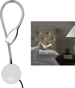 Plug in Wall Sconce, Wall Mount Book Lights for Reading in Bed, Minimalist LED Bedside Reading Lamp Bookshelf Display Lights (3W, Warm White)