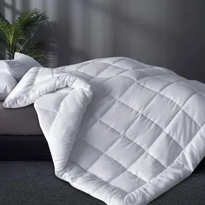 Down Alternative Comforter Duvet Insert Full Size/Queen Size White, Full Size Blanket Duvet Insert with Corner Tab, Lightweight, All Season, Plush Siliconized Fiber Fluffy Filling - Box Stitched