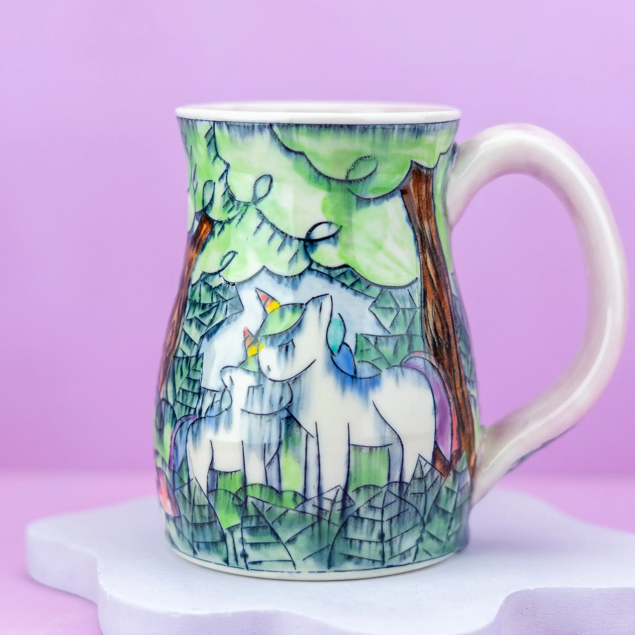 # 46 Woodland Unicorn Mama Stein Mug