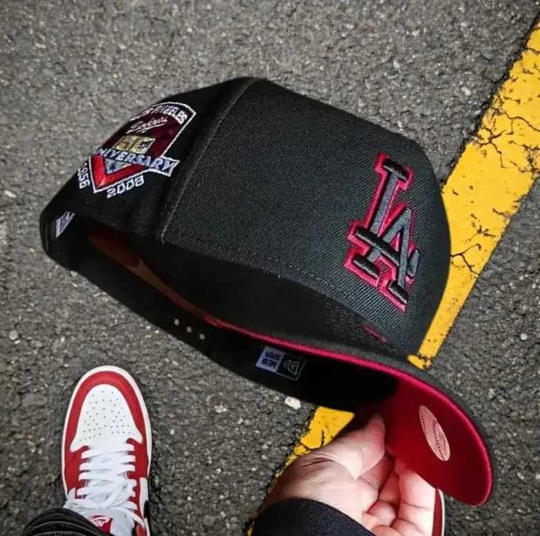 New Era MLB LA Dodgers NY Yankees 9FORTY 59FIFTY Snapback Baseball Cap, Premium Red Undervisor Embroidered Logo Curved Brim Streetwear Hip Hop Retro Vintage Trucker Style Adjustable Sports Hat for Men Women TikTok Viral USA 2026