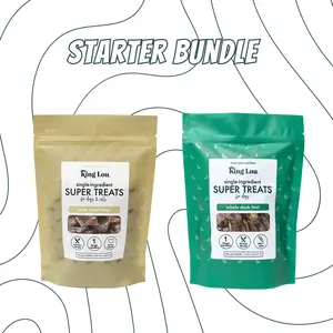 Starter Treats Bundle, USA 100% Sourced and Produced, Healthy Single-Ingredient Human-Grade Natural Treats for Dogs and Cats- Exclusive Bundle Pack