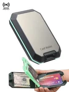 Business Bank Credit Card Holders Wallet Ultra Thin Slim Small Mini Aluminum Alloy RFID Blocking Anti Theft Card Clips Case Purses Wallets for Men Women,,Daily Use