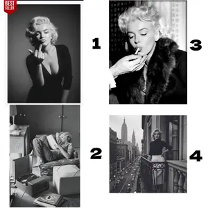 Marilyn Monroe Portrait Poster – Vintage Canvas Wall Art