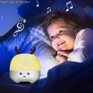 Tiny Cute Reindeer LED Light Portable Wireless Speaker with USB & Micro SD Slot, Detachable Strap, Room-Filling Stereo, Compact Design, Universal Device Compatible