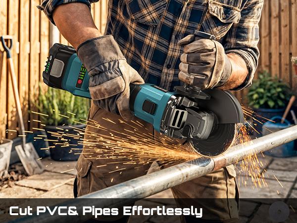SEESII Cordless Angle Grinder Kit with 2x4.0Ah Batteries, 10000RPM Brushless Electric Metal Grinder w/ 4-1/2" Cutting Wheel, Flap Wheel, and Wool Carving Wheel for Precision Cutting & Grinding#fathersdaygift fathersdaygift SEESII Cordless Angle Grinder Kit with 2x4.0Ah Batteries, 10000RPM Brushless Electric Metal Grinder w/ 4-1/2" Cutting Wheel, Flap Wheel, and Wool Carving Wheel for Precision Cutting & Grinding#fathersdaygift fathersdaygift