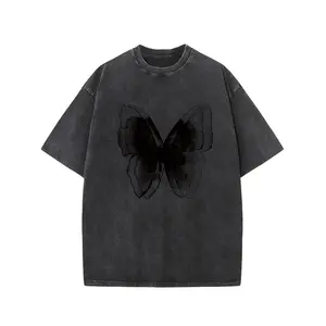 Premium Dragonfly Print Cotton TShirt with Wax Finish Retro Style Suitable for Summer and Holiday Gift