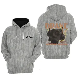 Drake Waterfowl Marsh Lab Camo Hoodie, Classic Waterfowl Camo Hoodie, Men's Hunting Camo Hoodie, Mosy Oakk Bottomland , Vintage 3D , Gift Idea, Gift for Dad or Husband,Perfect For Outdoor Enthusiasts