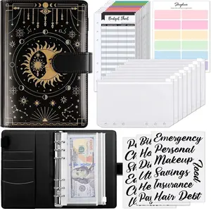 Budget Binder with Expense Sheets,Money Organizer Planner with 8 Pcs Cash Envelopes for Budgeting