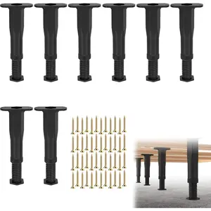8 count Adjustable Bed Frame Support  8.2-14.7 Inch Height Bed Support  with Screws Heavy Duty Replacement Furniture   for Beds Frame & Slats, Sofa, Dresser, Chair, Table