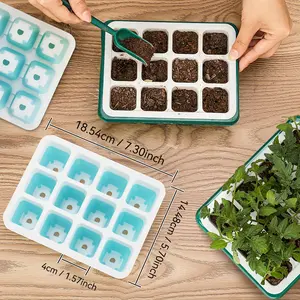 Seed starting tray, multi-purpose seed starting kit -Seed starting tray with flexible pop-up unit -Easy to transplant, with optimal drainage holes, perfect for seedlings