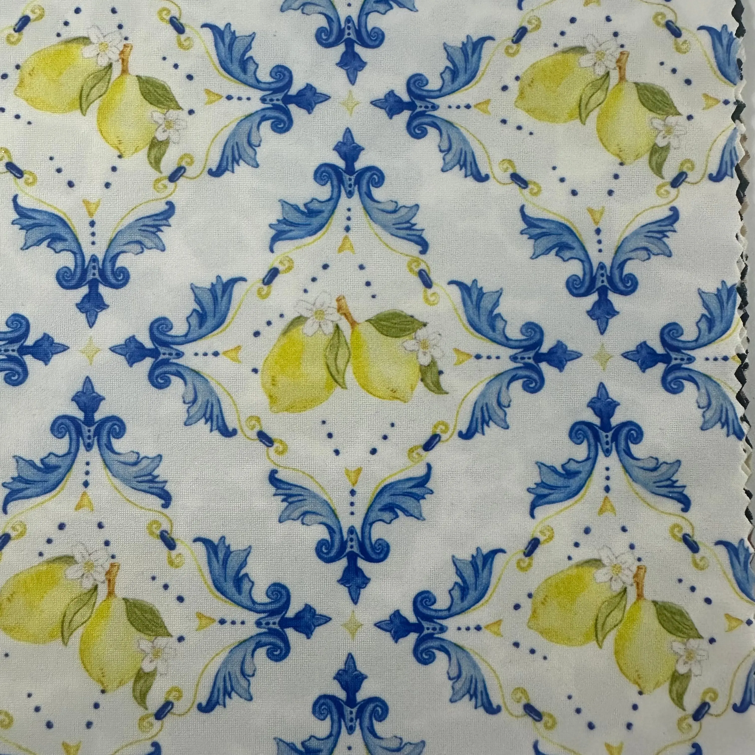Zesty Tricot Nylon-Spandex Swimwear Fabric by Yard - 270g/yd, 80% Nylon-20% Spandex, Soft Radiant Kinetic Luxe Stretch, 58-60in, Enhanced Recovery, Durable, Small Lemons Print, Best Fabric for Swimwear, Leggings