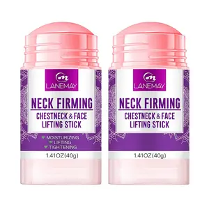 2pcs Neck Firming Chestneck & Face Lifting Stick Hyaluronic Acid Niacinamide Vitamin E Hydrates Brightens All Skin Types Non-greasy Fast-absorbing