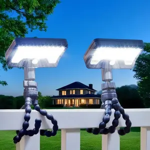 92LED Solar Motion Sensor Light Octopus Tripod 3 Modes USB Dual Charge IP65 Waterproof Adjustable for Garden Yard Pathway 600Lumen Flexable Tripod