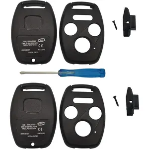 Replacement for 3+1 Buttons Keyless Entry Remote Honda Key Fob Shell Case Fit for Honda Accord Civic EX Pilot (2PC)