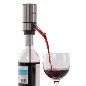 Ivation Wine Aerator & Dispenser with Extension Rod Battery Operated Stainless Steel Pourer Spout for Red White & Rosé Varieties Durable Design Perfect Gift for Wine Enthusiasts