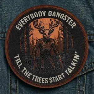 Natural Force Woven Label Patch, Back Adhesive Iron-On, Suitable for Clothes Jackets Hats Accessories, 1 Piece, Lettered Embroidery