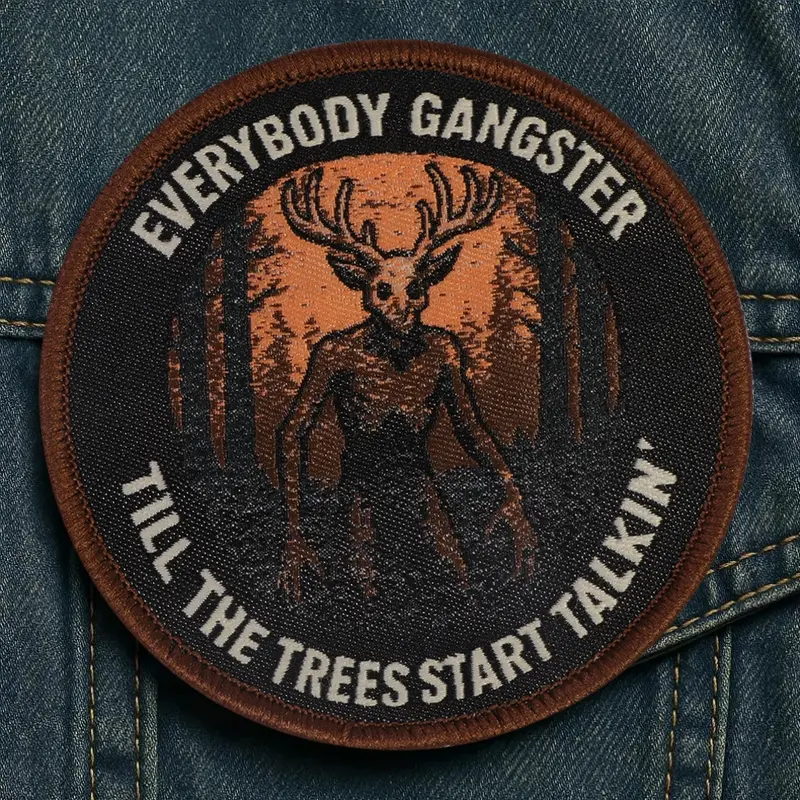 Natural Force Woven Label Patch, Back Adhesive Iron-On, Suitable for Clothes Jackets Hats Accessories, 1 Piece, Embroidery Patches, Lettered Embroidery, Letter Embroidery Design