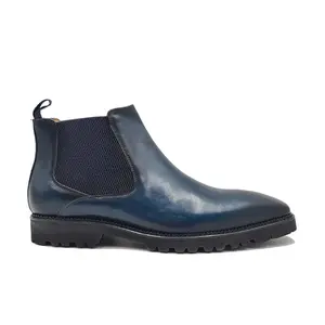 Buckhead Chelsea Boot with Lug Sole (Navy)