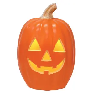 12" Light Up Pumpkin Decoration