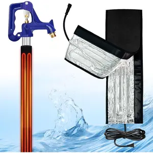 3 Ft YeloDeer 110V~120V Stickable Waterproof Pipe Heat Tape Blanket with 6Ft Power Cord, 38.5" x 6.2" Aluminum Foil Water Heat Trace Blanket for RV Park Water Hydrant Insulated