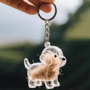 Keep Your Fur Baby Close Forever!  Dog Memorial Keychain with Hair Chamber. A Loving Tribute to Hold Their Memory Close.