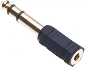1/4"-to-3.5mm Mini Headphone Jack Adapter - Black