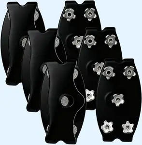 Universal 5-Tooth Ice Cleats for Shoes Boots by Manganese Steel Spikes | Silicone Snow Grippers for Walking, Hiking, Fishing & Climbing