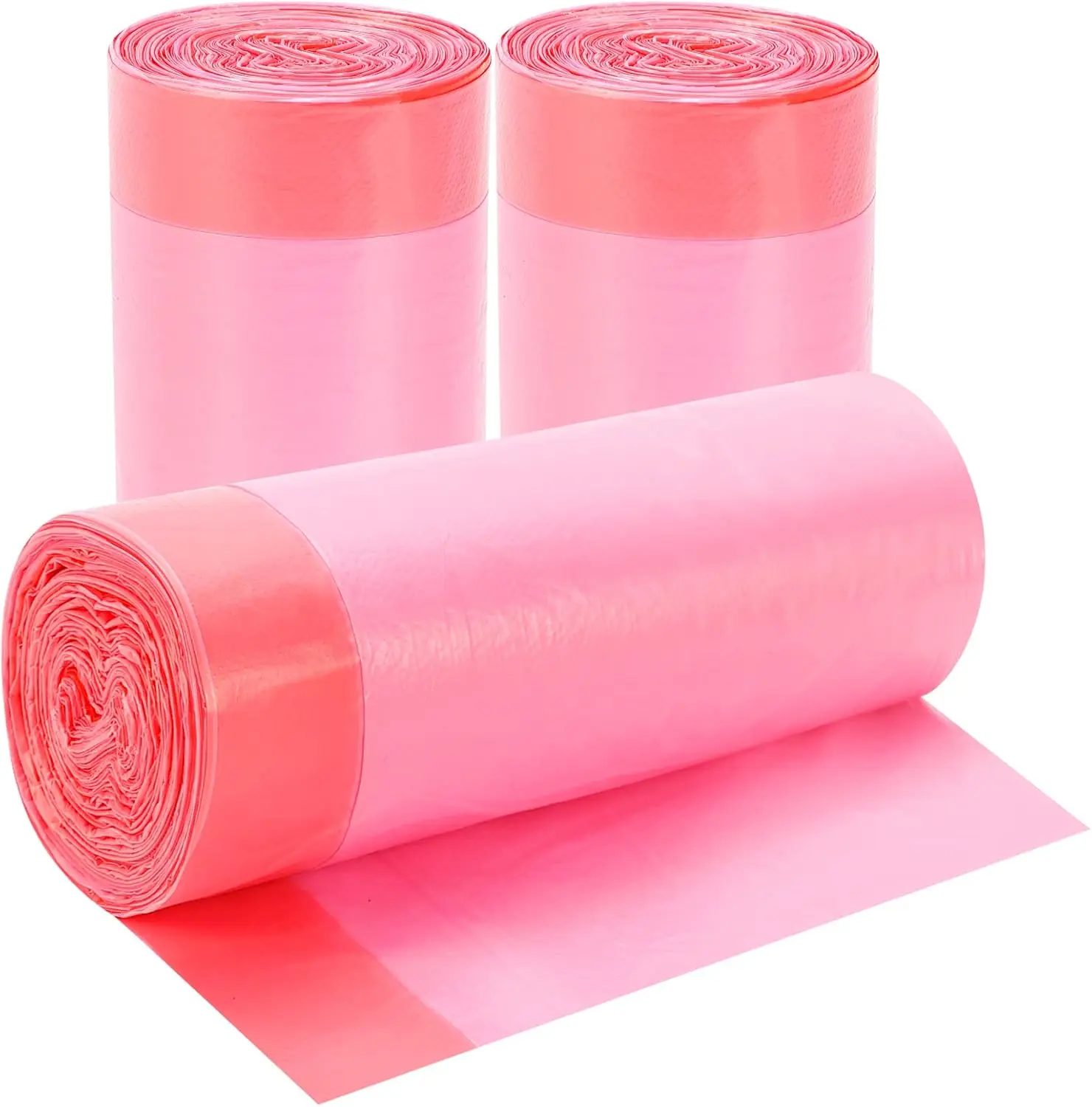 Small Trash Bags 3Rolls Drawstring ,4 Gallon Thicken Drawstring Small Garbage Bags Kitchen,Bathroom,Bedroom