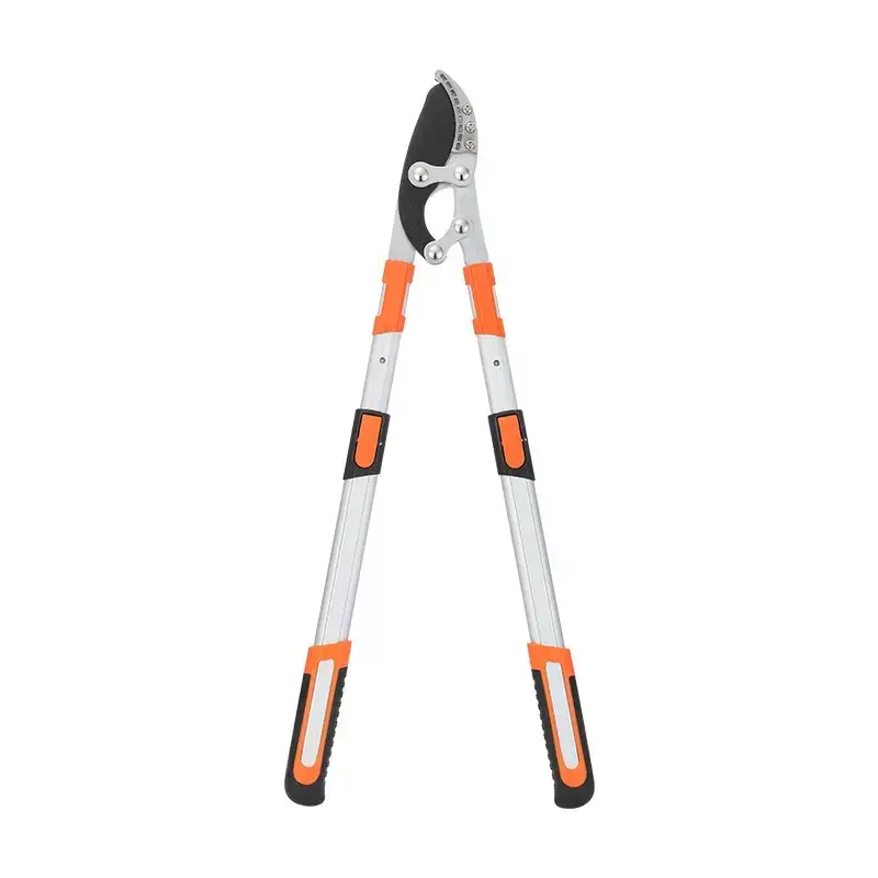 IRONFIX Bypass Loppers - 2-Inch Cutting Capacity, 26-33in 5-Level Extendable Gear-Drive Labor-Saving Heavy Duty Pruners, Carbon Steel Teflon Blade, Lightweight Aluminum Handles, for Seniors, Lifetime Warranty, 1pc Tool, for Living Wood