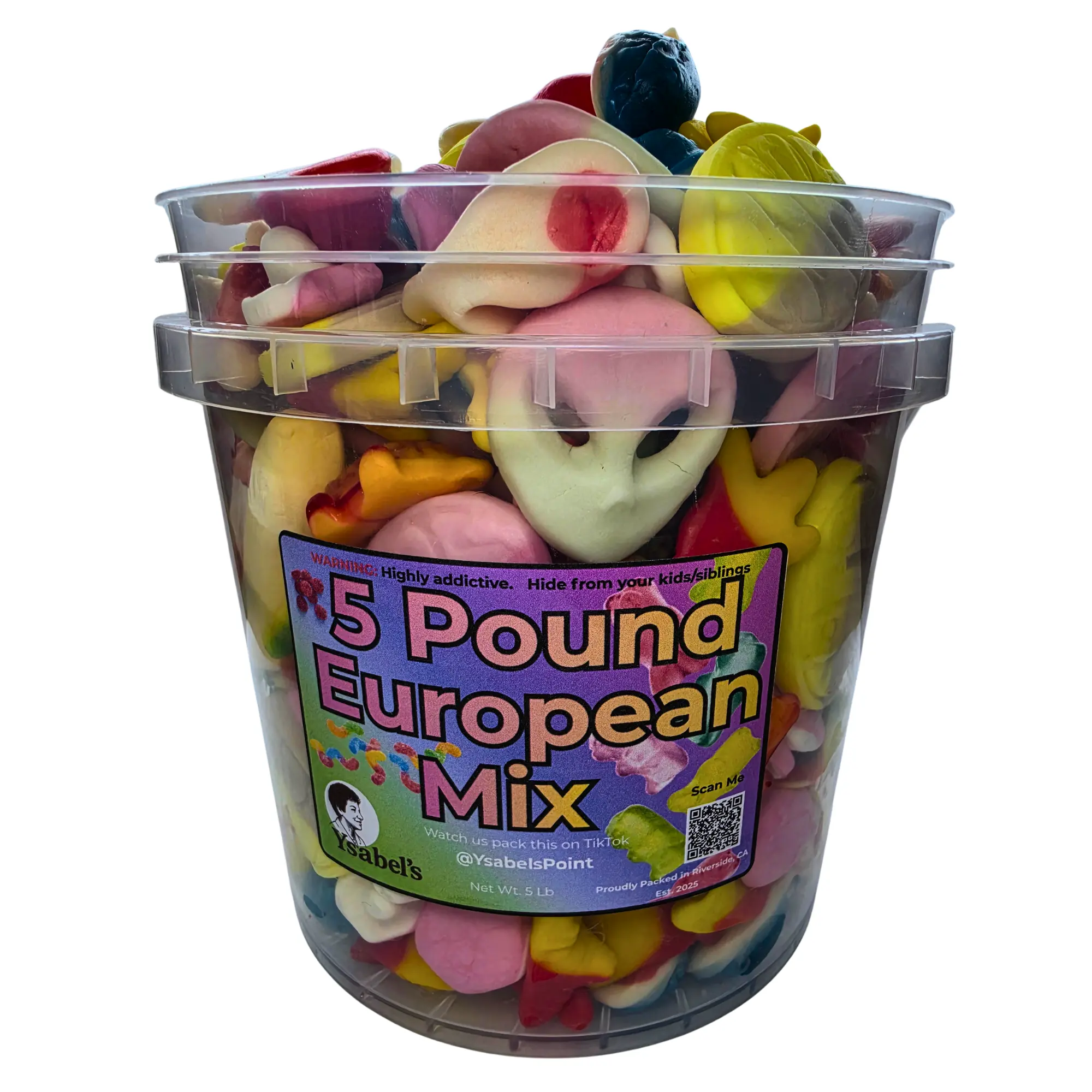 5lb Pick and Mix Gummy Candy Bucket - Assorted Flavors Food Bundle, Whales & Turtles Gummies, Handpacked Fresh Snack