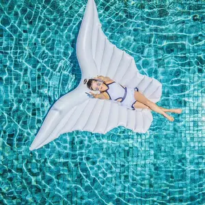 Inflatable Swimming Pool Floating Boat, Angel Wing Design Swimming Ring, Floating Boat for Swimming Pool, Beach and Lake