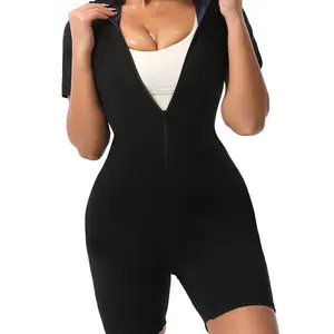 Sweat Sauna Suit Bodysuit Short Sleeve Body Shaper Waist Abdominal Compression Butt Lifting Workout Sets Women Gym Sets For Women Shapewear Yoga Outfit