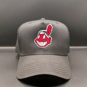 Cleveland indians wahoo black snapback hat