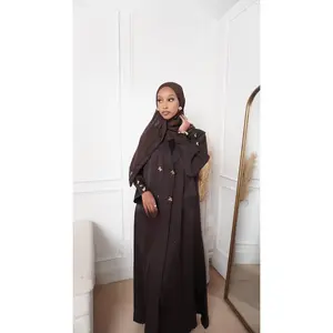 Brown Empire Abaya Set Brown Empire Abaya Set